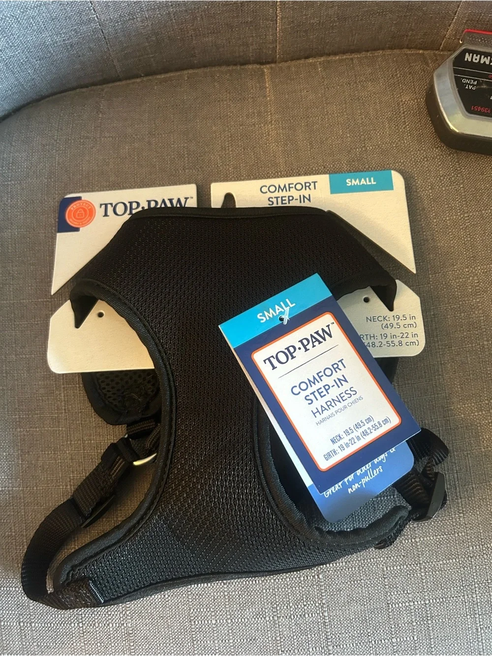 Top Paw Black dog harness  Size small